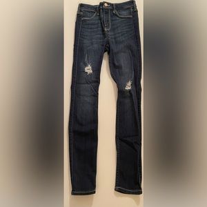 Hollister Jeans - High Rise Jean Legging | Size 3S (short) | Dark Wash with rips